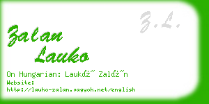 zalan lauko business card